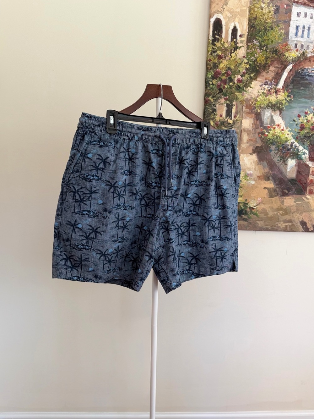 IZOD Saltwater Stretch Tropical Print Shorts Men’s XL Summer Vacation